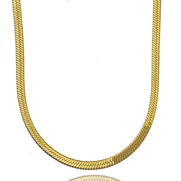 MILA Mini Snake Skin Textured Chain Necklace - Picture 2 of 10